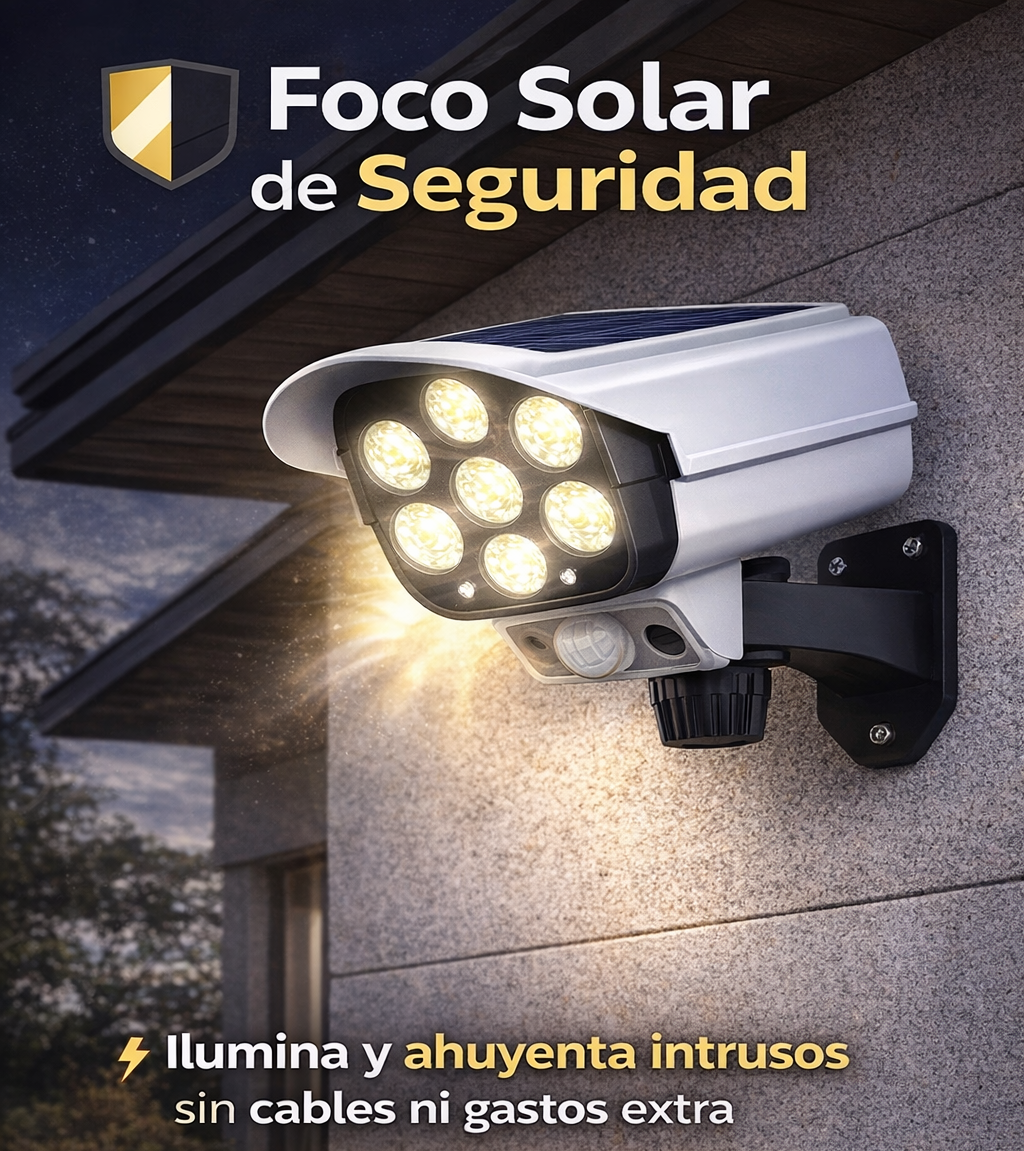 Foco Solar de Seguridad 🚨