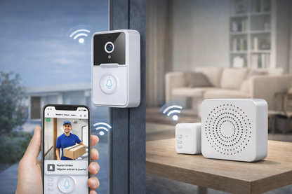 Timbre de Seguridad con Cámara WiFi y Visión Nocturna 🛡📹