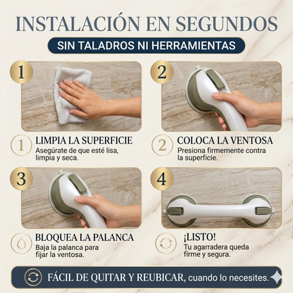 Agarradera de Seguridad Antideslizante para Baño 🛁