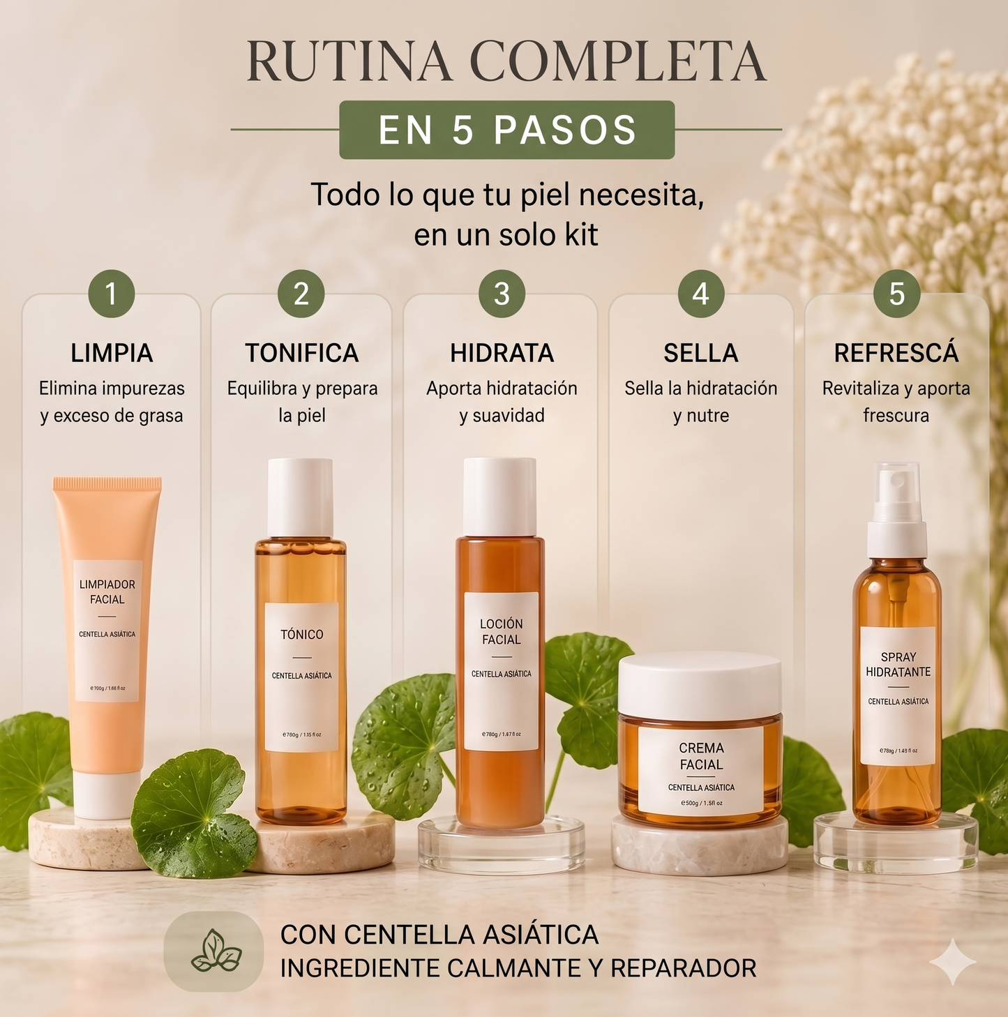 Kit Facial Centella Balance 🌿