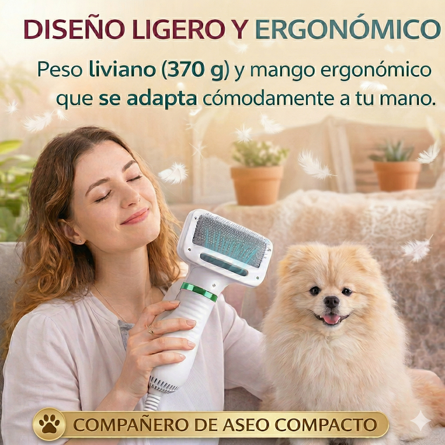 Cepillo Secador Pro para Mascotas 🐶🐱
